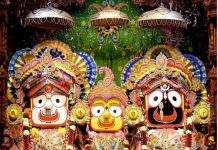 आरमोरी येथील उत्सवात,शारदा उत्सव मंडळ नेहरु चौक तर्फे जगन्नाथ पुरी,जगन्नाथ बाबाचा देखावा…