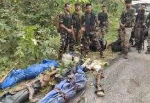 मुठभेड़ में 14 लाख के तीन इनामी नक्सली को पुलिस ने किया ढेर…